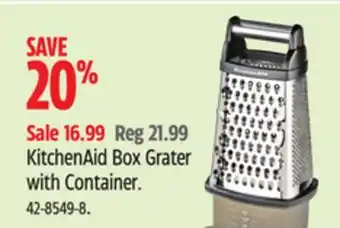 Canadian Tire KitchenAid Box Grater with Container offer