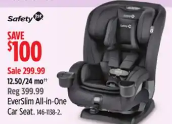 Canadian Tire Safety 1st EverSlim All-in-One Car Seat offer