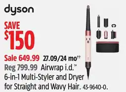 Canadian Tire Dyson Airwrap i.d. 6-in-1 Multi-Styler and Dryer for Straight and Wavy Hair offer