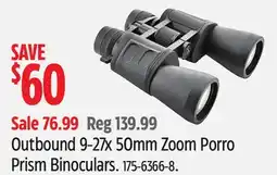 Canadian Tire Outbound 9-27x 50mm Zoom Porro Prism Binoculars offer