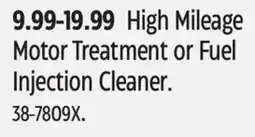 Canadian Tire High Mileage Motor Treatment or Fuel Injection Cleaner offer
