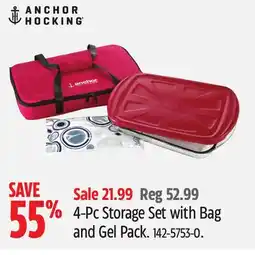 Canadian Tire Anchor Hocking 4-Pc Storage Set with Bag and Gel Pack offer