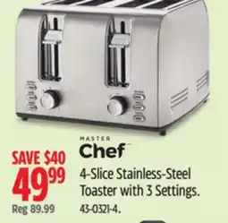 Canadian Tire 4-Slice Stainless-Steel Toaster with 3 Settings offer