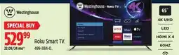 Canadian Tire Westinghouse Roku Smart TV offer
