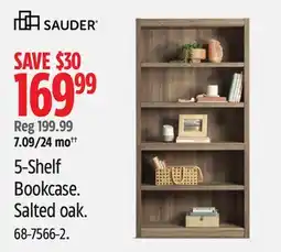 Canadian Tire Sauder 5-Shelf Bookcase. Salted oak offer