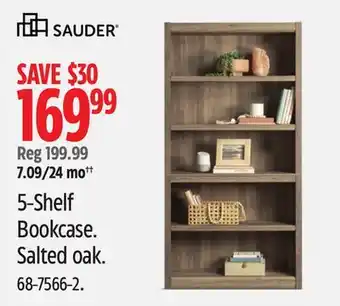Canadian Tire Sauder 5-Shelf Bookcase. Salted oak offer