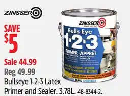 Canadian Tire Zinsser Bullseye 1-2-3 Latex Primer and Sealer offer