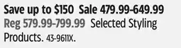 Canadian Tire Dyson Selected Styling Products offer