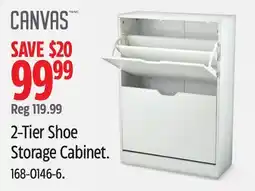 Canadian Tire Canvas 2-Tier Shoe Storage Cabinet offer