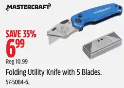 Canadian Tire Mastercraft Folding Utility Knife with 5 Blades offer