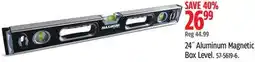 Canadian Tire MAXIMUM 24˝ Aluminum Magnetic Box Level offer