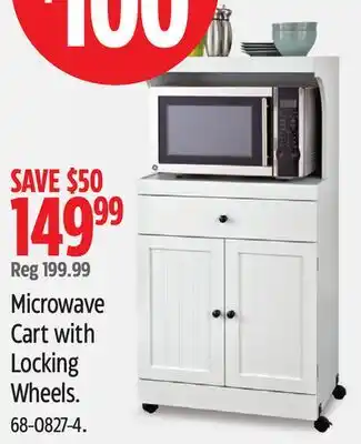 Canadian Tire FOR LIVING Microwave Cart with Locking Wheels offer