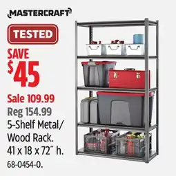 Canadian Tire Mastercraft 5-Shelf Metal/ Wood Rack offer