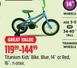 Canadian Tire SUPERCYCLE Titanium Kids' Bike offer