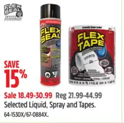 Canadian Tire Flex Seal Selected Liquid, Spray and Tapes offer