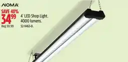 Canadian Tire NOMA 4´ LED Shop Light. 4000 lumens offer