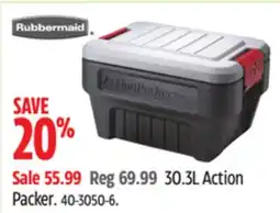 Canadian Tire RUBBERMAID 30.3L Action Packer offer