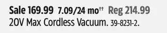 Canadian Tire 20V Max Cordless Vacuum offer