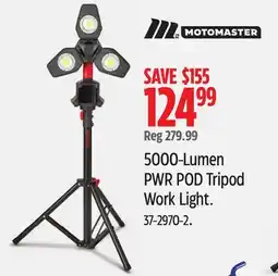 Canadian Tire MotoMaster 5000-Lumen PWR POD Tripod Work Light offer