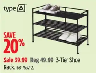 Canadian Tire type A 3-Tier Shoe Rack offer