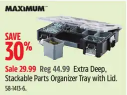 Canadian Tire Maximum Extra Deep, Stackable Parts Organizer Tray with Lid offer