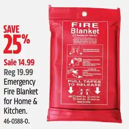 Canadian Tire Emergency Fire Blanket for Home & Kitchen offer