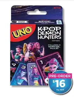 Showcase UNO KPop Demon Hunters Card Game By Mattel offer