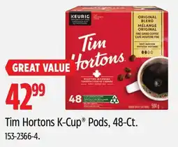 Canadian Tire Tim Hortons K-Cup Pods, 48-Ct offer