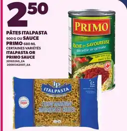 Provigo ITALPASTA, 900 G OR PRIMO SAUCE, 680 ML offer