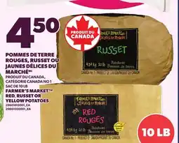 Provigo FARMER'S MARKET RED, RUSSET OR YELLOW POTATOES, 10 LB offer