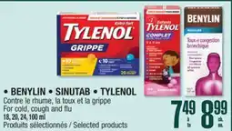 Jean Coutu BENYLIN SINUTAB TYLENOL For cold, cough and flu offer
