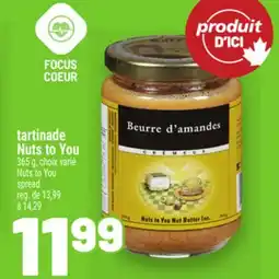 Metro TARTINADE NUTS TO YOU | NUTS TO YOU SPREAD offer