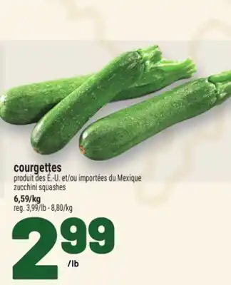 Metro COURGETTES | ZUCCHINI SQUASHES offer