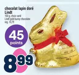 Metro CHOCOLAT LAPIN DORÉ LINDT | LINDT GOLD BUNNY CHOCOLATE offer