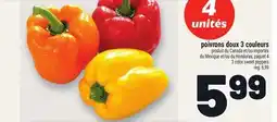 Metro POIVRONS DOUX 3 COULEURS | 3 COLOR SWEET PEPPERS offer