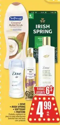 Jean Coutu DOVE, IRISH SPRING, SOFTSOAP, PANTENE hair and body care products offer
