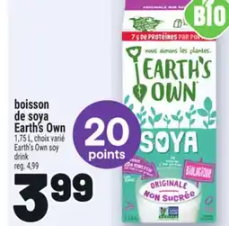 Metro BOISSON DE SOYA EARTH'S OWN | EARTH'S OWN SOY DRINK offer