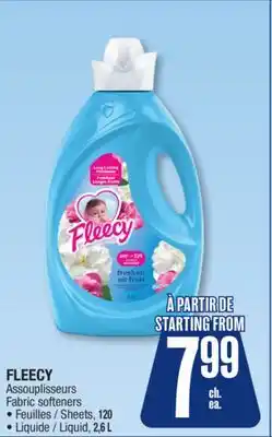 Jean Coutu FLEECY Fabric softeners offer