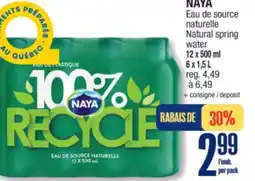 Jean Coutu NAYA Natural spring water offer