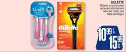 Jean Coutu GILLETTE Selected razors and blade cartridges offer