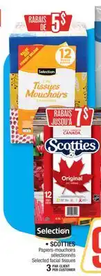 Jean Coutu SELECTION, SCOTTIES Selected facial tissues offer