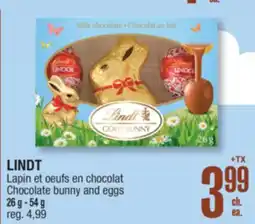 Jean Coutu LINDT Chocolate bunny and eggs offer