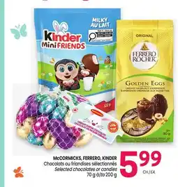 Uniprix McCORMICKS, FERRERO, KINDER Chocolats ou friandises sélectionnés / Selected chocolates or candies offer