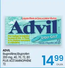 Uniprix ADVIL Ibuprofène/Ibuprofen 200 mg, PLUS ACÉTAMINOPHÈNE offer