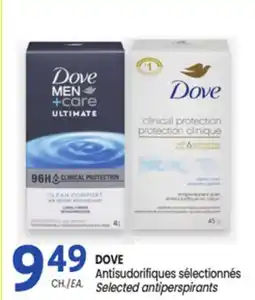 Uniprix DOVE Antisudorifiques sélectionnés / Selected antiperspirants offer