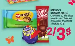 Uniprix HERSHEY'S, CADBURY, NESTLÉ Chocolats ou friandises sélectionnés/Selected chocolates or candies offer