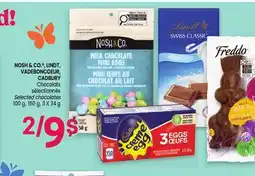 Uniprix NOSH & CO., LINDT, VADEBONCOEUR, CADBURY , Chocolats sélectionnés / Selected chocolates offer