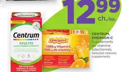 Proxim CENTRUM, EMERGEN-C Selected vitamins supplements offer