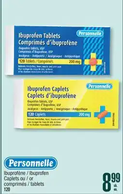Jean Coutu PERSONNELLE Ibuprofen Caplets or tablets offer