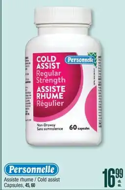 Jean Coutu PERSONNELLE Cold assist Capsules offer